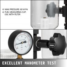 VEVOR Diesel Injector Nozzle Pressure Tester, Fuel Injector Nozzles Tester with Dual Scale Gauge to Adjust Injector Nozzle Pressure and Test Diesel Injector Nozzle Pop Pressure