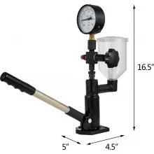 VEVOR Diesel Injector Nozzle Pressure Tester, Fuel Injector Nozzles Tester with Dual Scale Gauge to Adjust Injector Nozzle Pressure and Test Diesel Injector Nozzle Pop Pressure