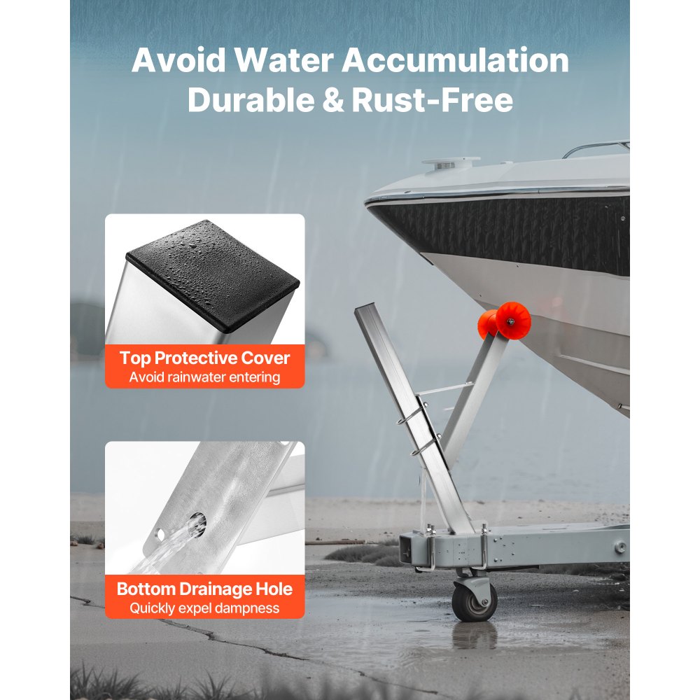 VEVOR Boat Trailer Winch Stand, 3 x 3 x 34-inch Winch Posts, Boat Winch Mount with U-Bolts for 3 Inches W x 3-4 Inches H Trailer Tongue, Galvanized, Fit for Jet Ski, Sailboat, Fishing Boat, Speedboat