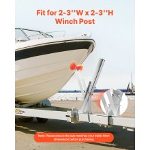 VEVOR Boat Winch Stand 2-3 inch Winch Posts Boat Trailer Winch Seat with Roller