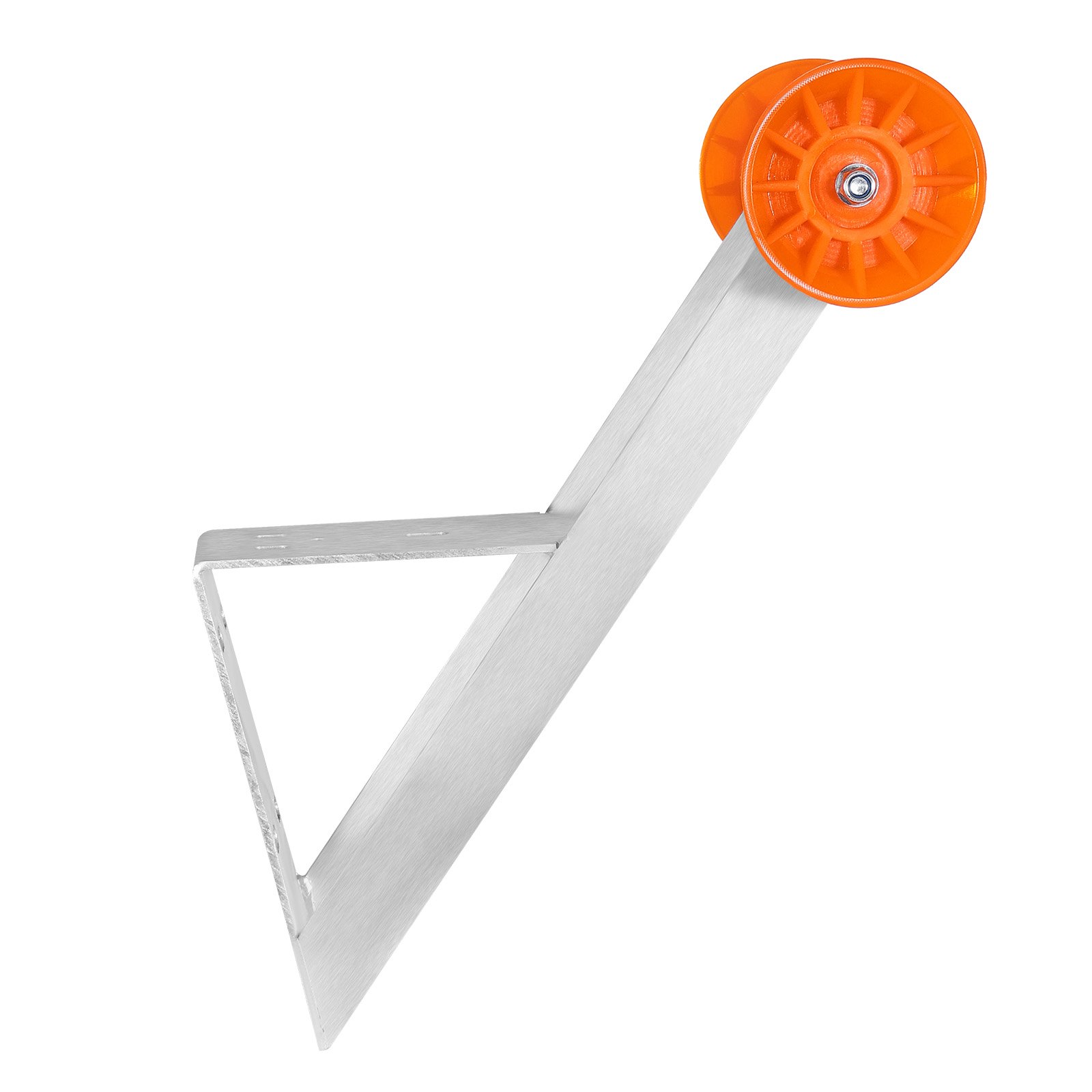 VEVOR Boat Trailer Winch Stand, 50.8-76.2 mm Winch Posts, Boat Trailer Winch Seat with TPU Orange Roller & U-Bolts, Suitable for Jet Ski, Sailboat, Fishing Boat, Speedboat (Galvanized), Silver