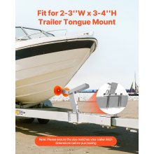 VEVOR Boat Trailer Winch Stand with Roller Adjustable Height Boat Winch Mount