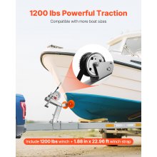 VEVOR Boat Trailer Winch Stand with Roller 1200 lbs Winch Boat Winch Mount