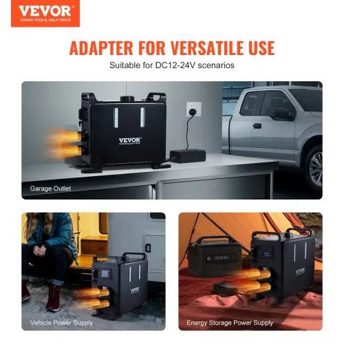Diiselpuhur 8 kW 12V/24V, vertikaalne, must — pilt 2
