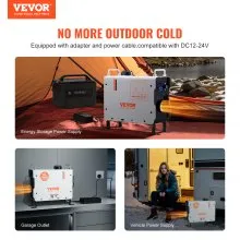VEVOR Diesel Air Heater 12V/24V 2KW Bluetooth APP Remote Control for Outdoors