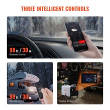 VEVOR Diesel Air Heater 12V/24V 8KW Bluetooth APP Remote Control for Outdoors