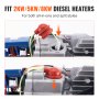 VEVOR Diesel Heater Gløderørssæt, Keramisk Gløderør Reparationssæt, Air Diesel Parkeringsvarmer del med afmonteringsværktøj, Diesel Heater Rebuild Kit til 2KW/5KW/8KW Diesel Heater Udskiftning