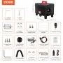 VEVOR 5-8KW Diesel Heater, 12V/24V All in One Diesel Air Heater, with Bluetooth APP Control, Remote Control and Display Screen, CO Alarm, Fast Heating Portable Diesel Heater for Vehicles and Garage