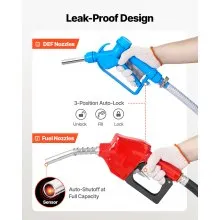 Portable Diesel Tank 8 Gal DEF & 106 Gal Fuel Storage Tank Pump Hose 10GPM