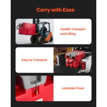 Portable Diesel Fuel Tank 116 Gal Gasoline Storage Tank 12V Transfer Pump 10GPM