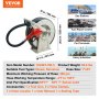 VEVOR Fuel Hose Reel, 1" x 33', Extra Long Retractable Diesel Hose Reel, Heavy-Duty Carbon Steel Construction with Automatic Fuel Nozzle, NBR Rubber Hose for Aircraft Ship Vehicle Tank Truck, 300 PSI