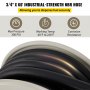 VEVOR Fuel Hose Reel, 3/4" x 66' Extra Long Retractable Diesel Hose Reel, Heavy-duty Steel Construction with Automatic Refueling Gun, Rubber Hose Used for Aircraft Ship Vehicle Tank Truck