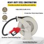 VEVOR Fuel Hose Reel, 3/4" x 66' Extra Long Retractable Diesel Hose Reel, Heavy-duty Steel Construction with Automatic Refueling Gun, Rubber Hose Used for Aircraft Ship Vehicle Tank Truck