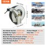 VEVOR Fuel Hose Reel, 1/2" x 50', Extra Long Retractable Machine Oil Hose Reel, Spring Driven Auto Swivel Rewind, Heavy-Duty Carbon Steel Construction with Hose for Auto Repair, Industries, 2300 PSI