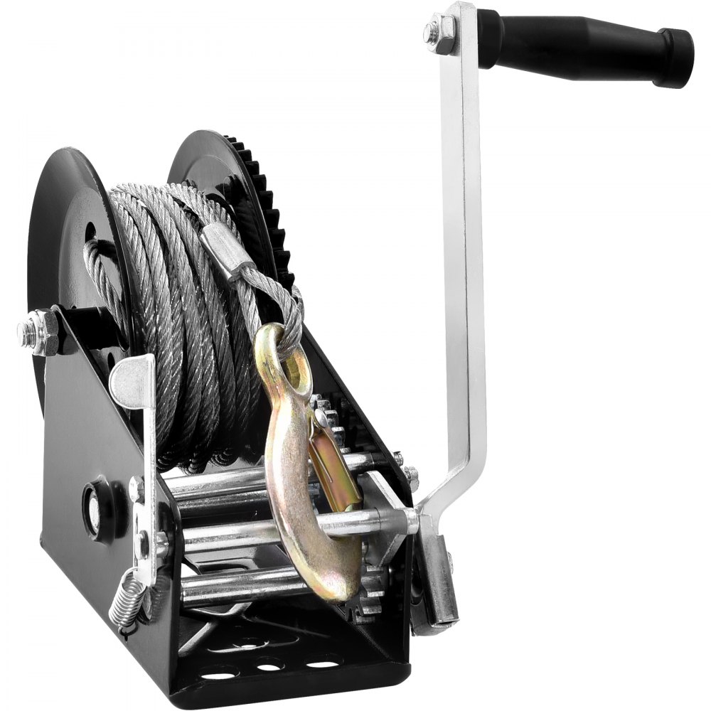 VEVOR Hand Winch, 3500 lbs Pulling Capacity, Boat Trailer Winch Heavy Duty  Rope Crank with 33 ft Steel Wire Cable and Two-Way Ratchet, Manual Operated