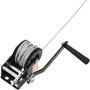 VEVOR Hand Winch, 362.9 kg Pulling Capacity, Boat Trailer Winch Heavy Duty Rope Crank with 1005.8 cm Steel Wire Cable and Two-Way Ratchet, Manual Operated Hand Crank Winch for Trailer, Boat or ATV Towing