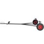 VEVOR boat trailer dolly with red wheels and black steel frame for easy boat transport.