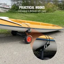 VEVOR Boat Trailer Dolly, 420lbs Load Capacity, Carbon Steel Trailer Mover with 96''-116'' Adjustable Length, 16'' Pneumatic Tires & Nonslip Support Bracket, for Moving Kayak Motorboat Fishing Boat