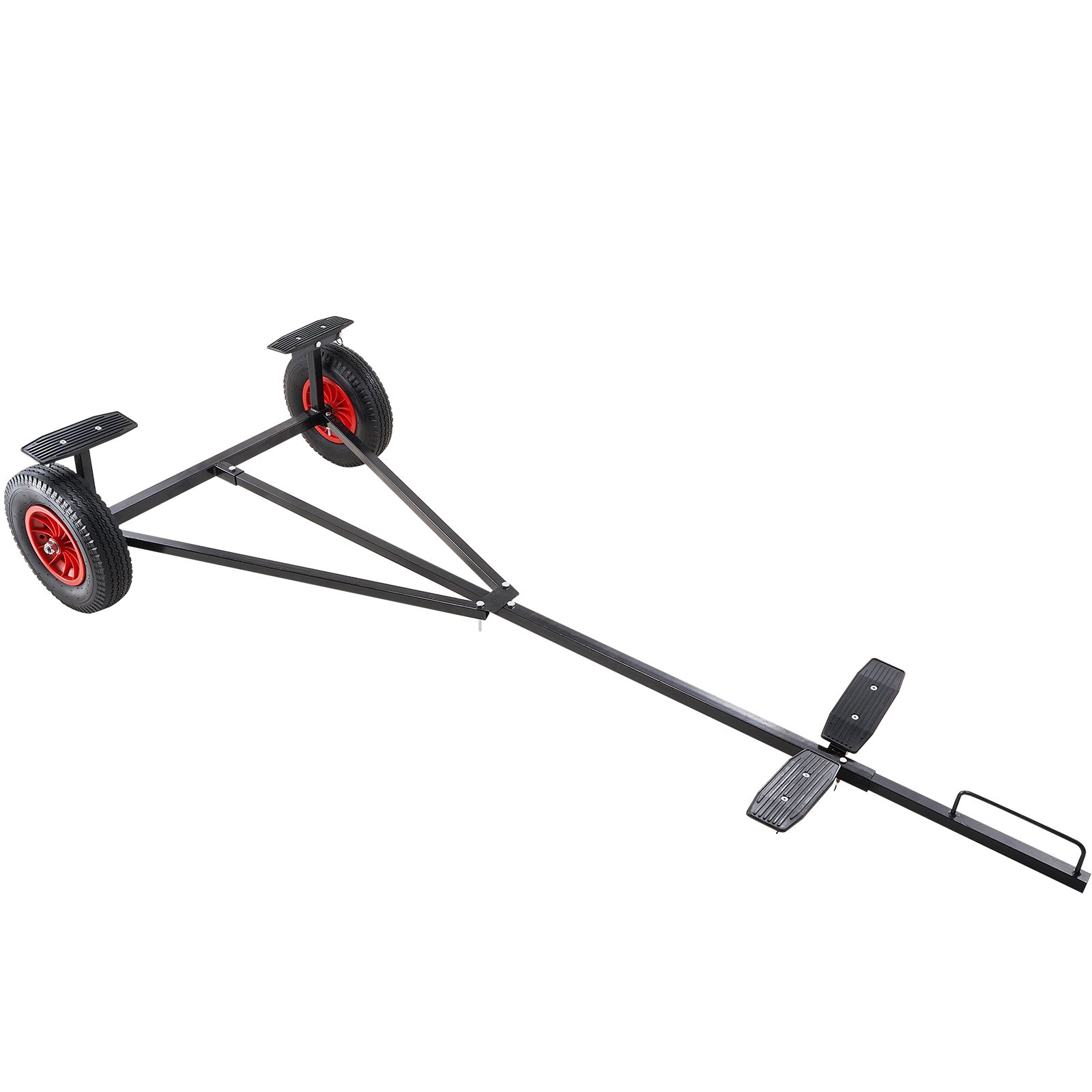 VEVOR boat trailer dolly with red wheels and black frame for easy boat transport