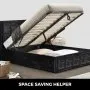 5FT Pneumatic Sofa Bed Lift Up Mechanism Kits for Under Bed Storage Black