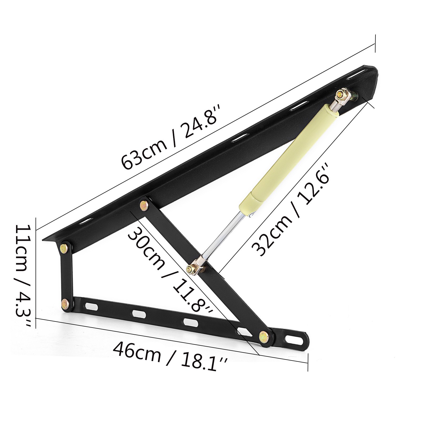 24" Bed Lift Hydraulic Mechanisms For Sofa Bed Durability Heavy Duty Hardware