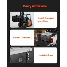 Portable Diesel Tank 128 Gal Diesel Fuel Tank with 12V Transfer Pump 10GPM Black