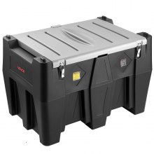 Portable Diesel Tank 128 Gal Diesel Fuel Tank with 12V Transfer Pump 10GPM Black