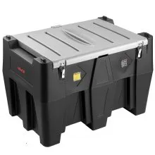 Portable Diesel Tank 128 Gal Diesel Fuel Tank with 12V Transfer Pump 10GPM Black