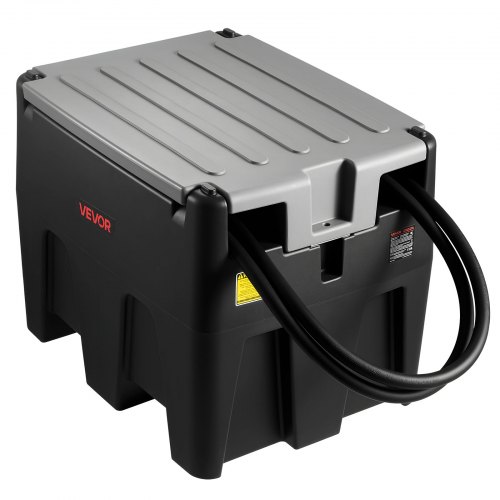 Portable Diesel Tank 58 Gal Diesel Fuel Tank with 12V Transfer Pump 10 GPM Black