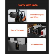 Portable Diesel Tank 58 Gal Diesel Fuel Tank with 12V Transfer Pump 10 GPM Black