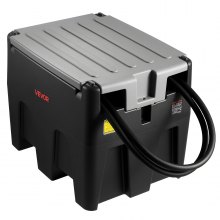 Portable Diesel Tank 58 Gal Diesel Fuel Tank with 12V Transfer Pump 10 GPM Black