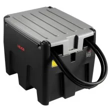 Portable Diesel Tank 58 Gal Diesel Fuel Tank with 12V Transfer Pump 10 GPM Black