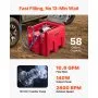 Portable Diesel Tank 58 Gal Diesel Fuel Tank with 12V Transfer Pump 10.6 GPM Red