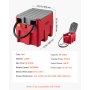 VEVOR Portable Diesel Tank, 220L Capacity & 10.6 GPM Flow Rate, Fuel Tank with 12V Electric Transfer Pump and 4m Rubber Hose, PE Diesel Transfer Tanks for Easy Fuel Transportation, Red