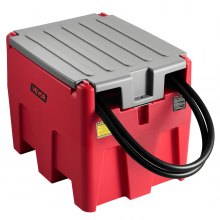 Portable Diesel Tank 58 Gal Diesel Fuel Tank with 12V Transfer Pump 10.6 GPM Red