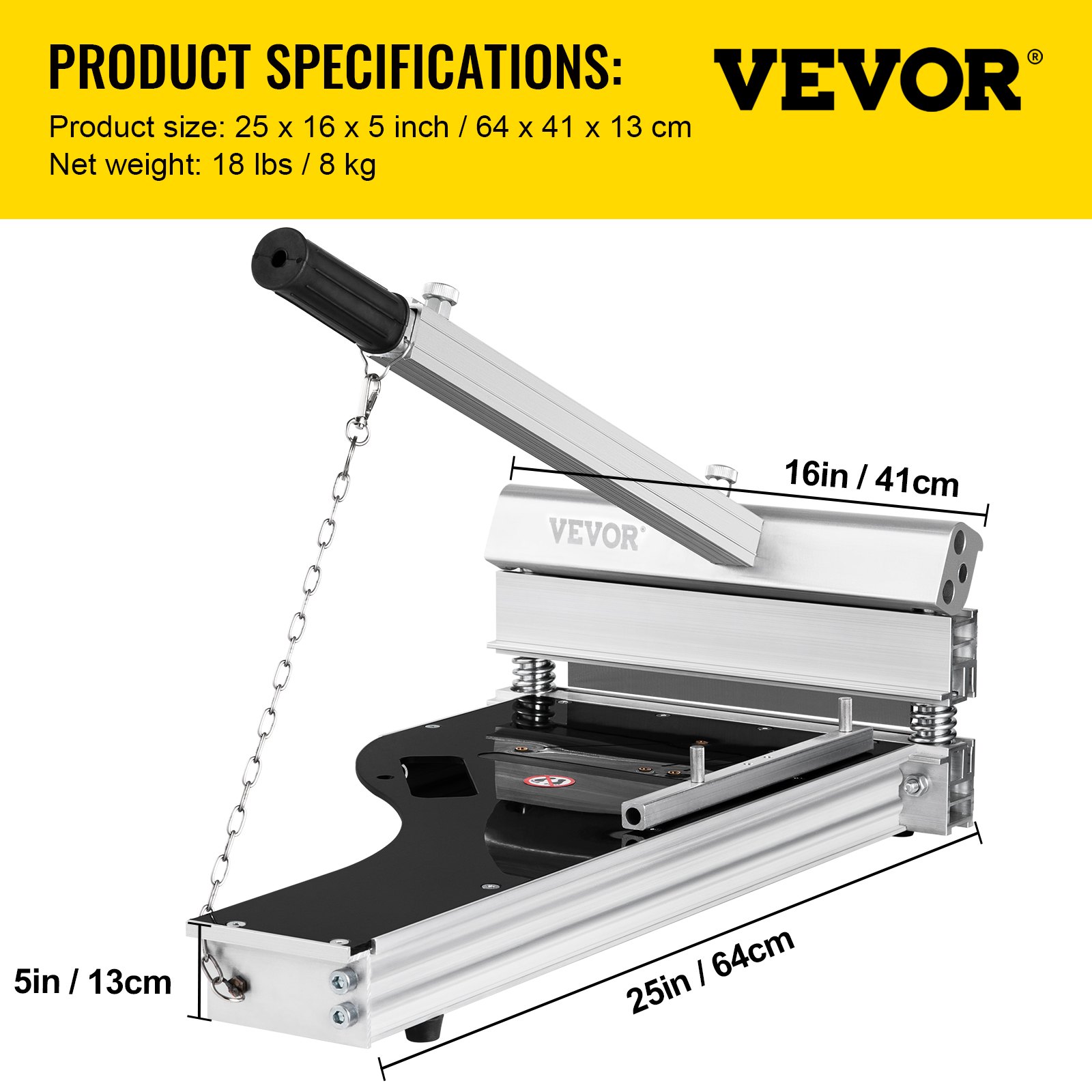 VEVOR Laminate Floor Cutter Vinyl Flooring Cutter 13" Blade Length Plank Cutter