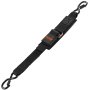 Correas de trinquete retráctiles VEVOR, 2 pulgadas x 2 pies, correas de amarre de trinquete con ganchos en forma de S con cierre de seguridad, paquete de 2, correas de amarre de trinquete resistentes con resistencia a la rotura de 1500 libras, para remolques, vehículos y embarcaciones.