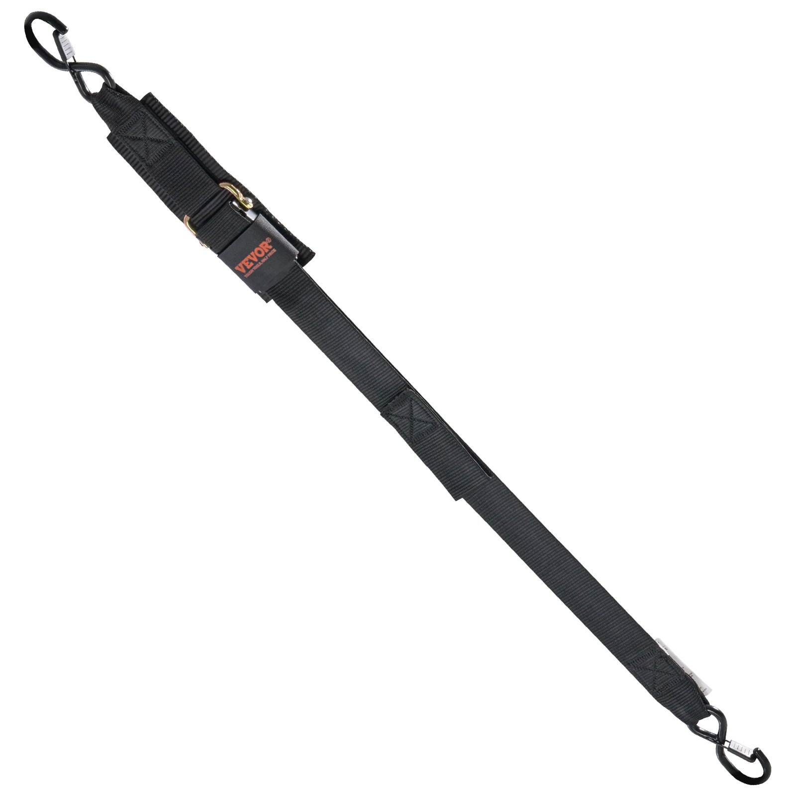 VEVOR Boat Trailer Transom Straps, 2 in x 4 ft Ratchet Tie Down Straps with Security Lock S Hooks, 2 Pack Heavy Duty Ratchet Tie Down Straps with 1500 lbs Break Strength, for Trailers, Vehicles, Boat