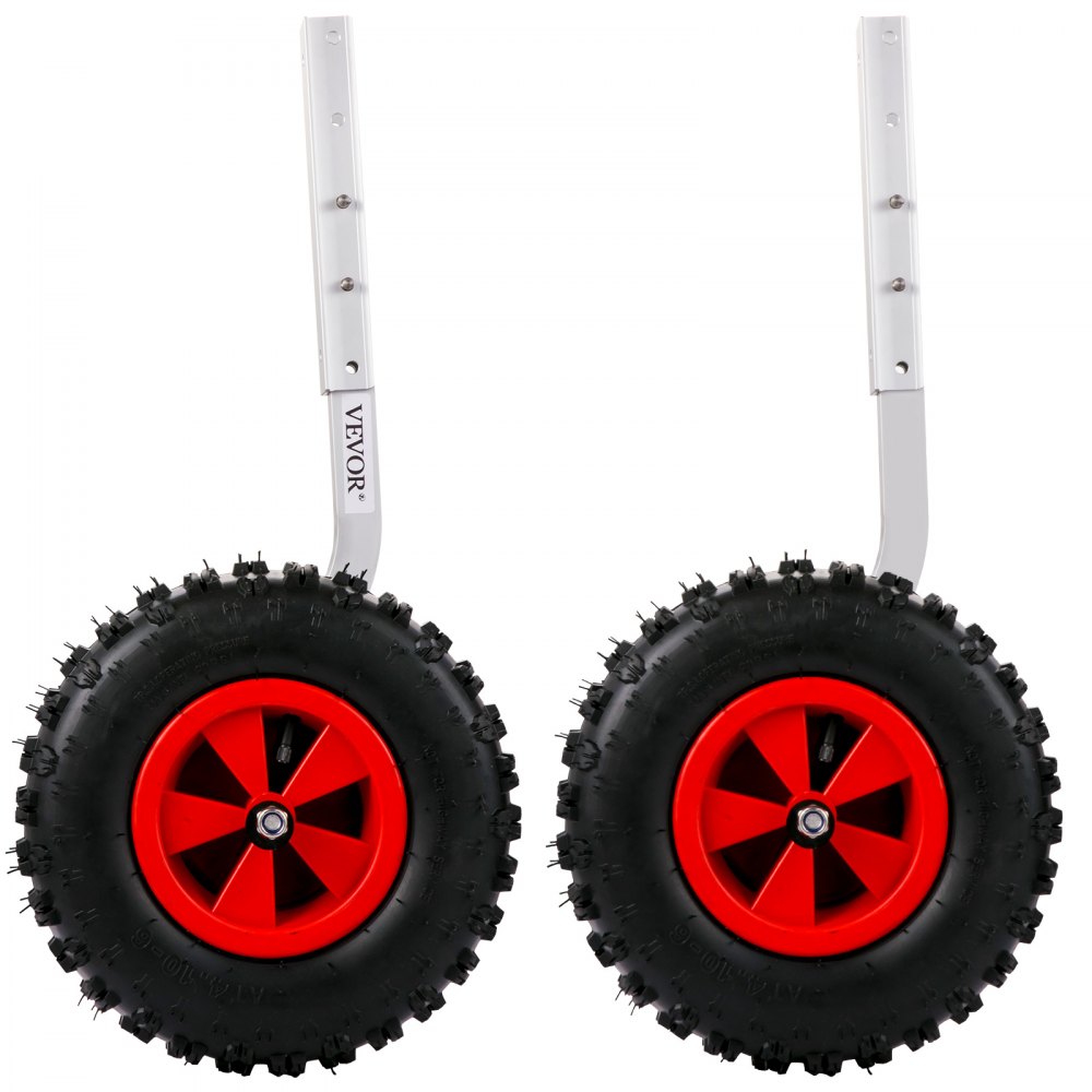 VEVOR Boat Launching Wheels, 30.5 cm Boat Transom Launching Wheel, 226.8 kg Loading Capacity Inflatable Boat Launch Wheels, Aluminium Alloy Transom Launching Dolly Wheels with 4 PCS of Quick Release Pins