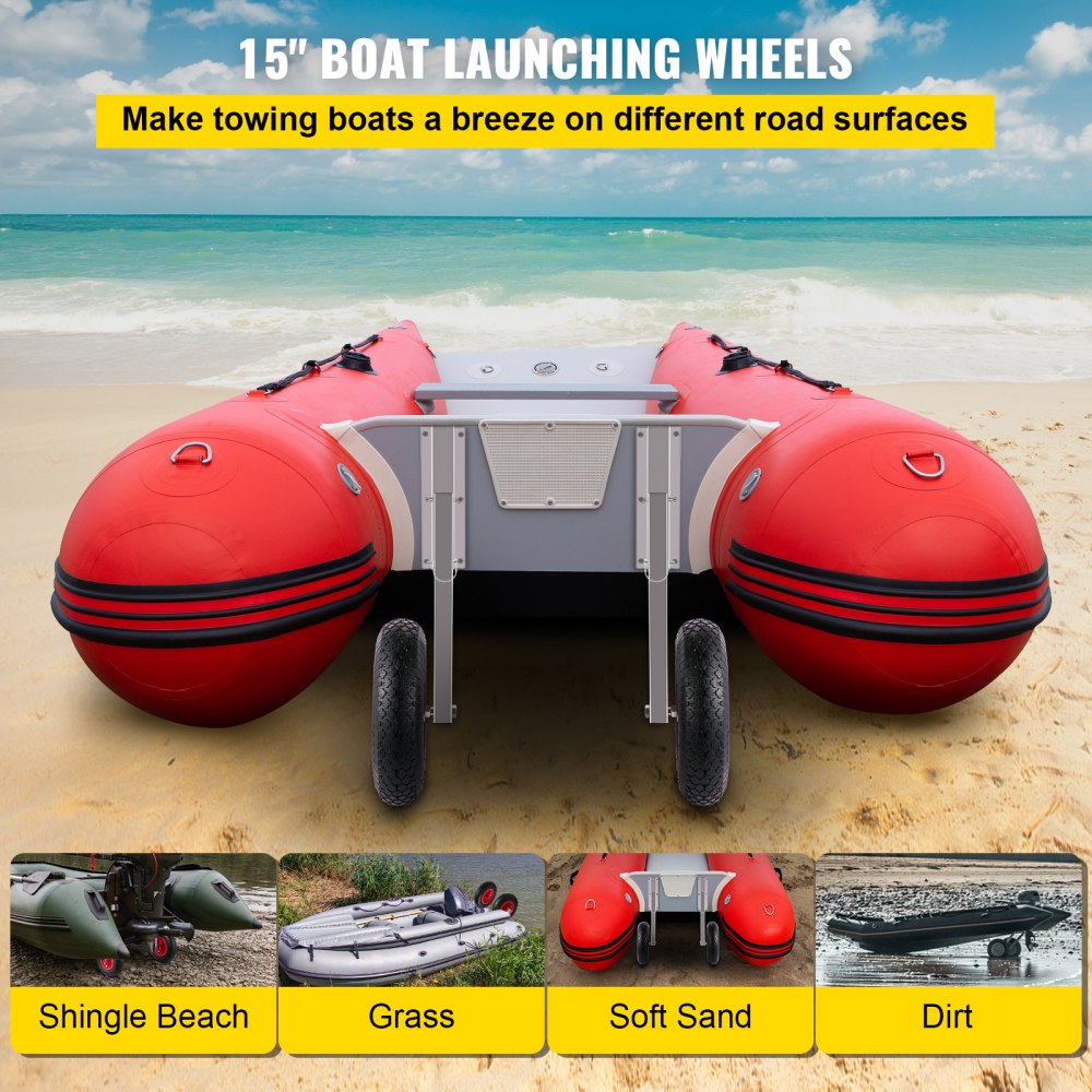 Stainless Steel Boat Transom Wheel Launching Dolly for Inflatable Boat