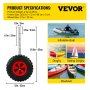 VEVOR Boat Launching Wheels, 12" Boat Transom Launching Wheel, 600 LBS Loading Capacity Inflatable Boat Launch Wheels, Aluminium Alloy Transom Launching Dolly Wheels with 4 PCS of Quick Release Pins