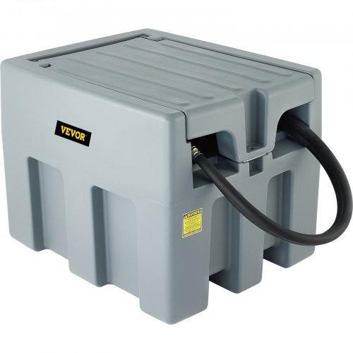 VEVOR Portable Diesel Tank, 58 Gallon Capacity, Diesel Fuel Tank with 12V Electric Transfer Pump, Polyethylene Diesel Transfer Tank for Easy Fuel Transportation, Gray