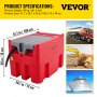 VEVOR Portable Diesel Tank, 116 Gallon Capacity, Diesel Fuel Tank with 12V Electric Transfer Pump, Polyethylene Diesel Transfer Tank for Easy Fuel Transportation, Red