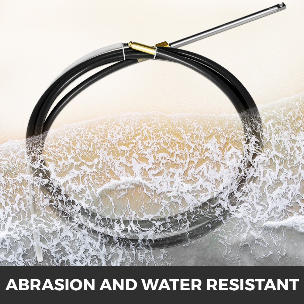 VEVOR Boat Steering Cable 14ft Rotary Mechanical Steering Cable 14' Outboard Steering Cable for Single Station Boat Marine Boat Control Steering Cable