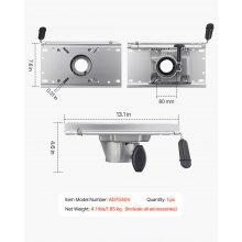 VEVOR Boat Seat Pedestal Forward & Backward Sliding Adjustment Boat Chair Base