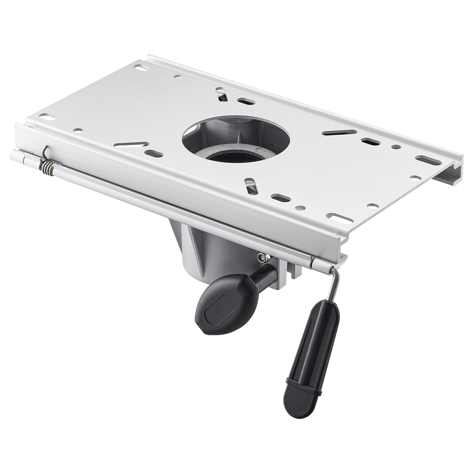VEVOR Boat Seat Pedestal, Forward & Backward Sliding Adjustment, Aluminum Alloy Boat Chair Base with Slide, 5-inch Sliding Travel, Waterproof & Rust-resistant, Fit 2-7/8 Inch Diameter Pedestal Post