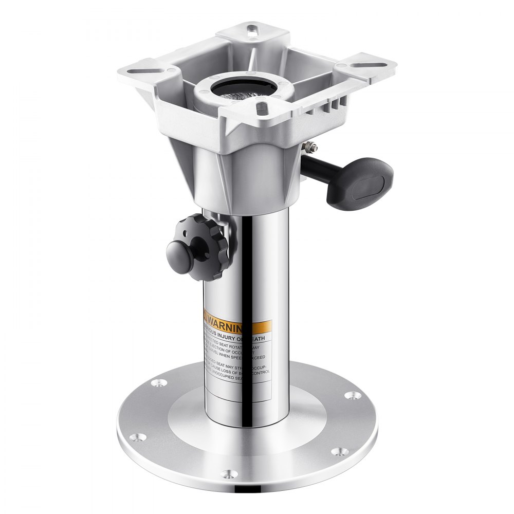 VEVOR Boat Seat Pedestal, Adjustable Height from 12.76 to 18.7 Inches, Aluminum Alloy Boat Chair Base with Locking Design, Waterproof & Rust-resistant, Ideal for Fishing and Boating Enthusiasts