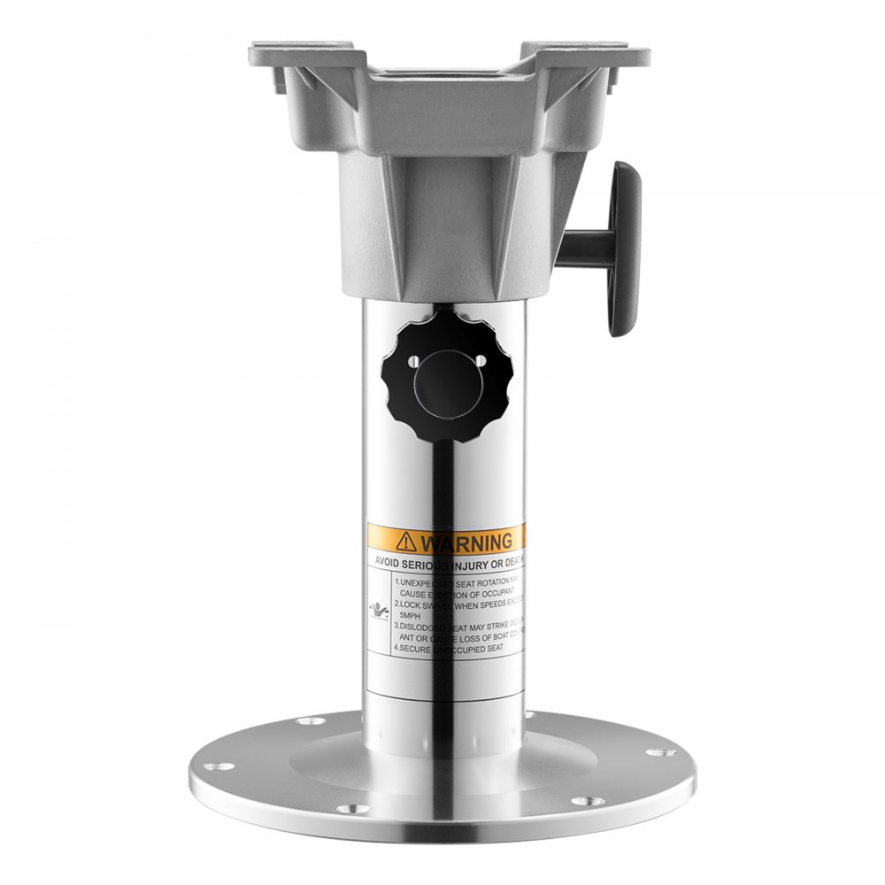 VEVOR Boat Seat Pedestal, Adjustable Height from 12.76 to 18.7 Inches, Aluminum Alloy Boat Chair Base with Locking Design, Waterproof & Rust-resistant, Ideal for Fishing and Boating Enthusiasts