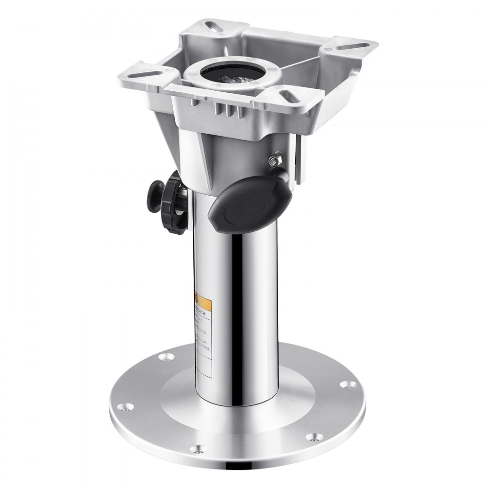 VEVOR Boat Seat Pedestal, Adjustable Height from 12.76 to 18.7 Inches, Aluminum Alloy Boat Chair Base with Locking Design, Waterproof & Rust-resistant, Ideal for Fishing and Boating Enthusiasts