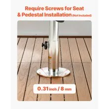 VEVOR Boat Seat Pedestal 12.76-18.7 Inches Height Adjustable Boat Seat Mount